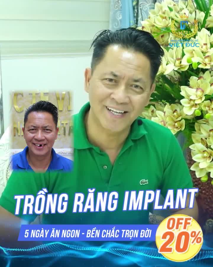 Trồng răng Implant 5 ngày ăn ngon - Bền chắc trọn đời
