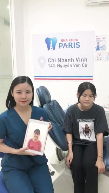 Thay đổi nụ cười sau 1 năm niềng răng của KH Lê Thị Trà 14t đến từ Nghệ An