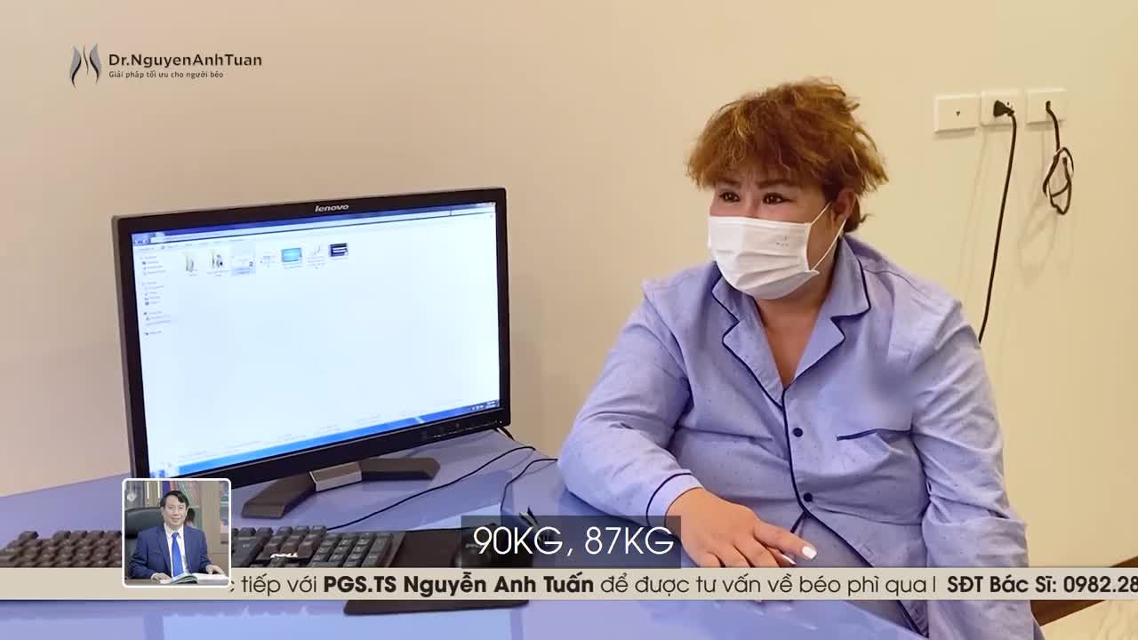 Đau cột sống, gặp khó khăn trong việc đi lại, đã áp dụng rất nhiều phương pháp giảm cân mà không hiệu quả, bệnh nhân 115kg quyết tâm từ Nam ra Bắc để được tư vấn phương pháp Giảm béo - Thu nhỏ dạ dày