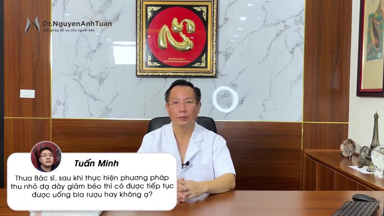 Có thể tiếp tục sử dụng bia, rượu sau Thu nhỏ Dạ dày - Giảm béo?