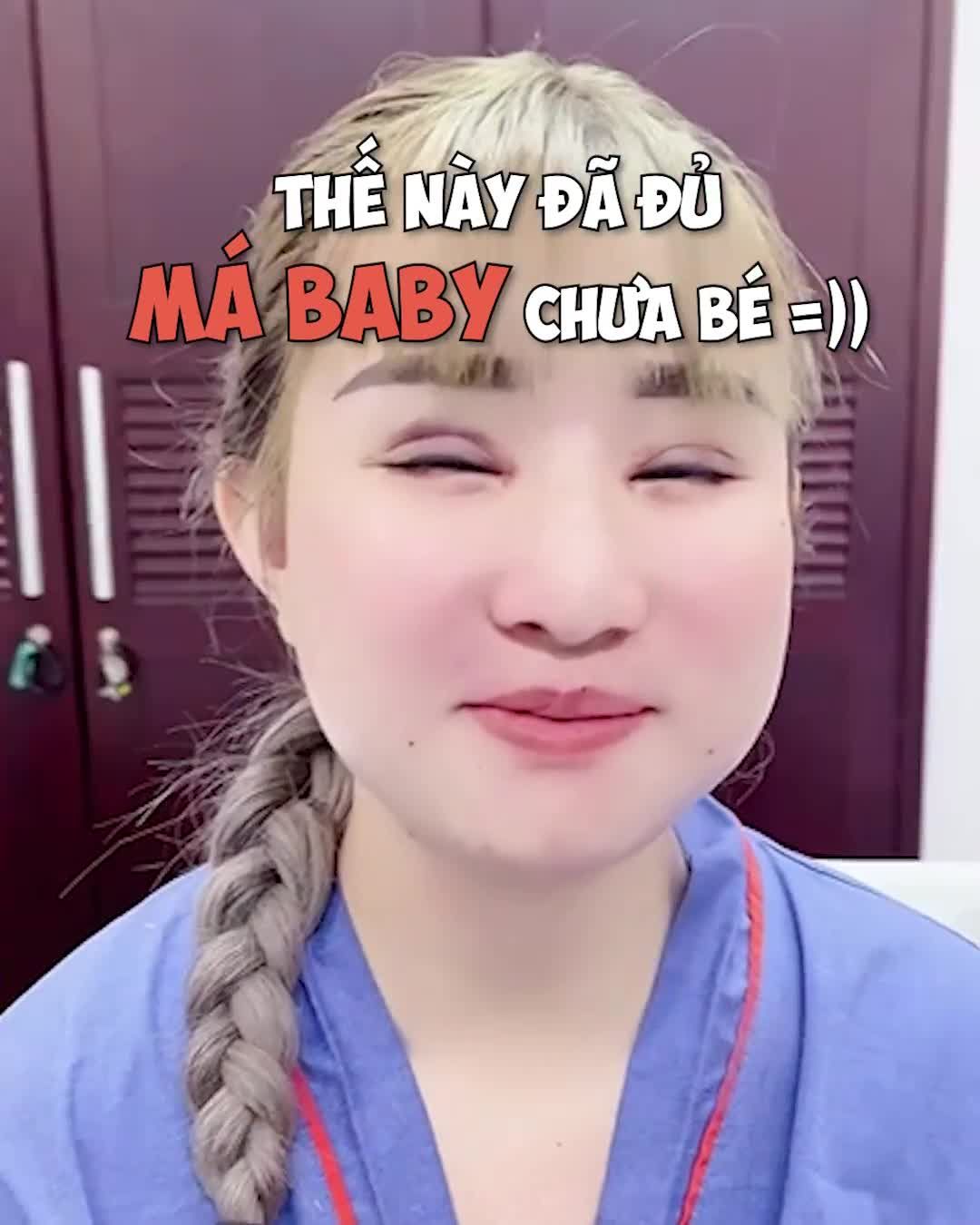 Mặt tròn đầy, má baby thế này đã hết già xấu chưa ạ??