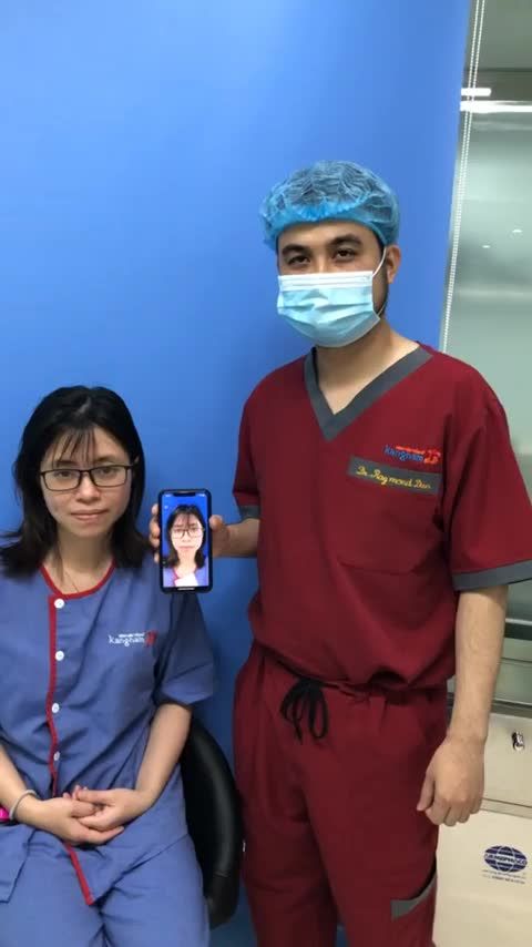 Kết quả tạo má lúm chỉ sau 5 phút tại Bệnh viện thẩm mỹ Kangnam Hà Nội