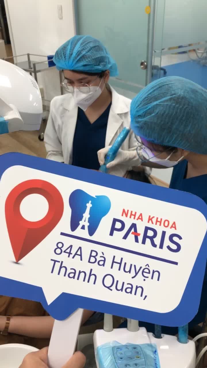 Cận cảnh ca gắn mắc cài  tại Nha khoa Paris 84 Bà Huyện Thanh Quan