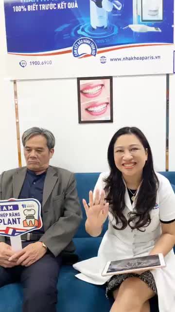 Cảm nhận của chú khách hàng Nguyễn Tiến Năm 62 tuổi sau 1 tháng rưỡi cấy ghép Implant all on 6 tại Nha Khoa Paris Bắc Ninh