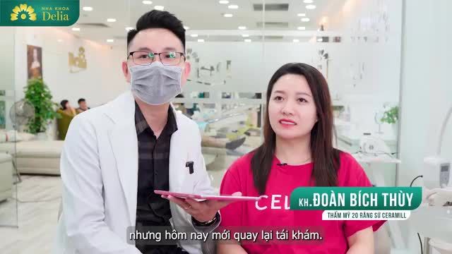 Khách hàng Bích Thủy tái khám với hàm răng cực kỳ khỏe mạnh và trắng sáng sau 2 năm thẩm mỹ răng sứ