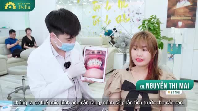 KH Nguyễn Thị Mai mong muốn cải thiện tình trạng sứ hỏng, tụt lợi để có nụ cười hoàn hảo hơn