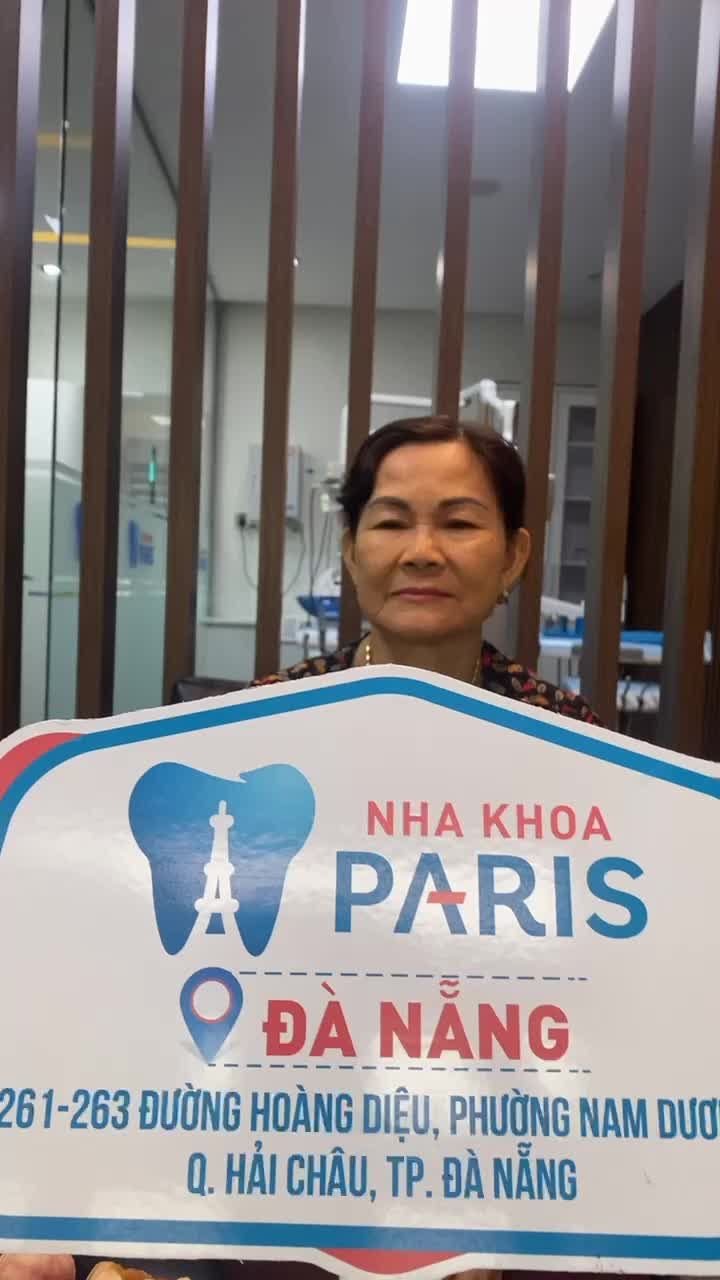 KH Lê Thị Năm sinh năm 1958, đến từ Đà Nẵng sau khi vừa cấy ghép 2 trụ Implant Hàn Quốc tại chi nhánh Đà Nẵng