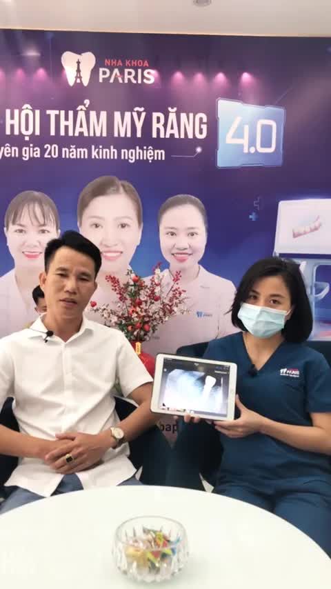 KH sau khi lên răng trên implant tại nha khoa PARIS chi nhánh Vinh