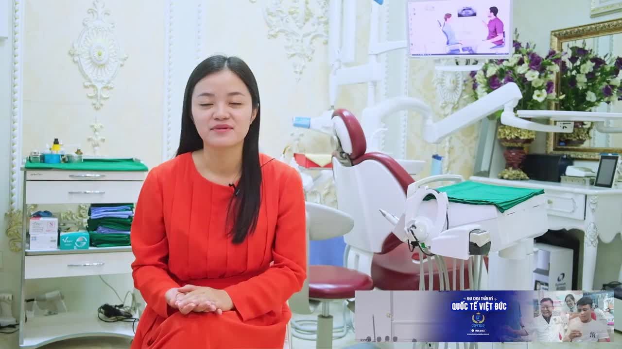 Khách hàng Nguyễn Mai Hương (tình trạng khớp cắn ngược) sau quá trình niềng răng tại Nha Khoa quốc tế Việt Đức