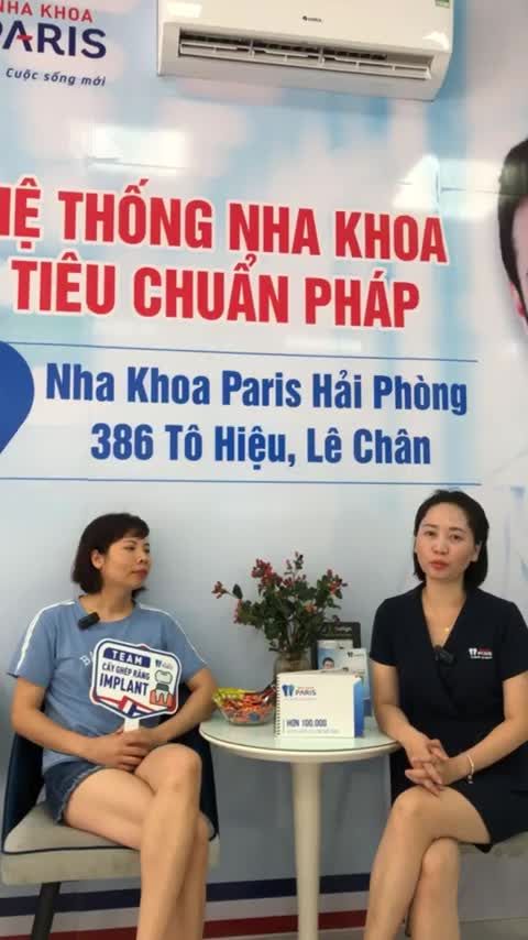 Khách hàng sau phẫu thuật implant tại Nha khoa Paris -Chi Nhánh Hải Phòng