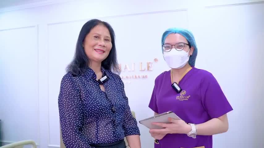 Vị khách hàng 60 tuổi sụp mí nặng mắt đã được khắc phục như thế nào sau Nâng cung mày tại Dr.Hải Lê Mời cả nhà cùng đón xem