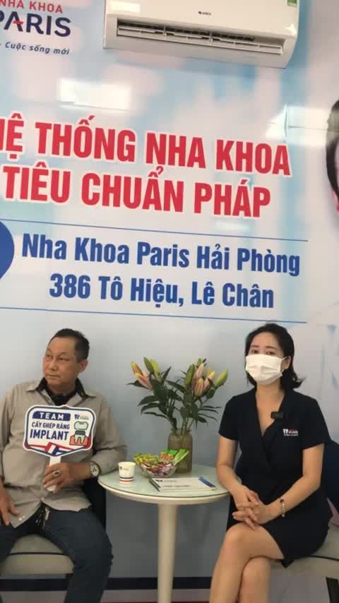 Khách hàng sau phẫu thuật implant tại Nha khoa Paris - Chi Nhánh Hải Phòng