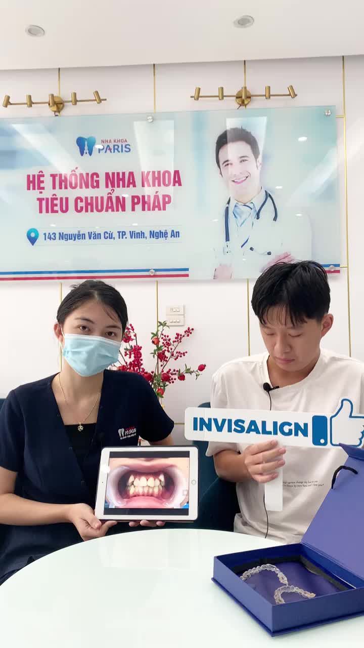 KH chỉnh nha bằng Invisalign tại Nha Khoa Paris Chi nhánh Vinh