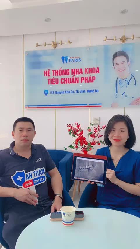 KH Lê Minh Tiến - 42 tuổi - sử dụng dịch vụ cấy ghép Implant - 1 trụ SIC Thuỵ Sỹ  tại nha khoa PARIS chi nhánh Vinh.