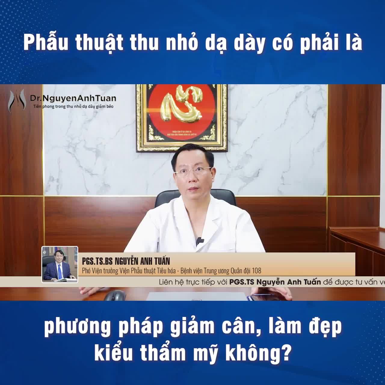 Phẫu thuật nội soi thu nhỏ dạ dày là để điều trị bệnh - bệnh béo phì.