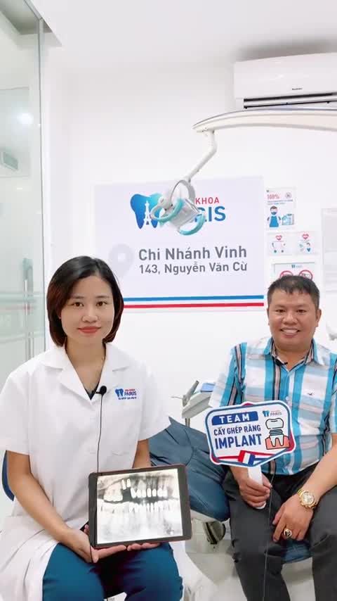 KH sau khi lên răng Implant Dentium Hàn Quốc tại Nha Khoa Paris - CN Vinh