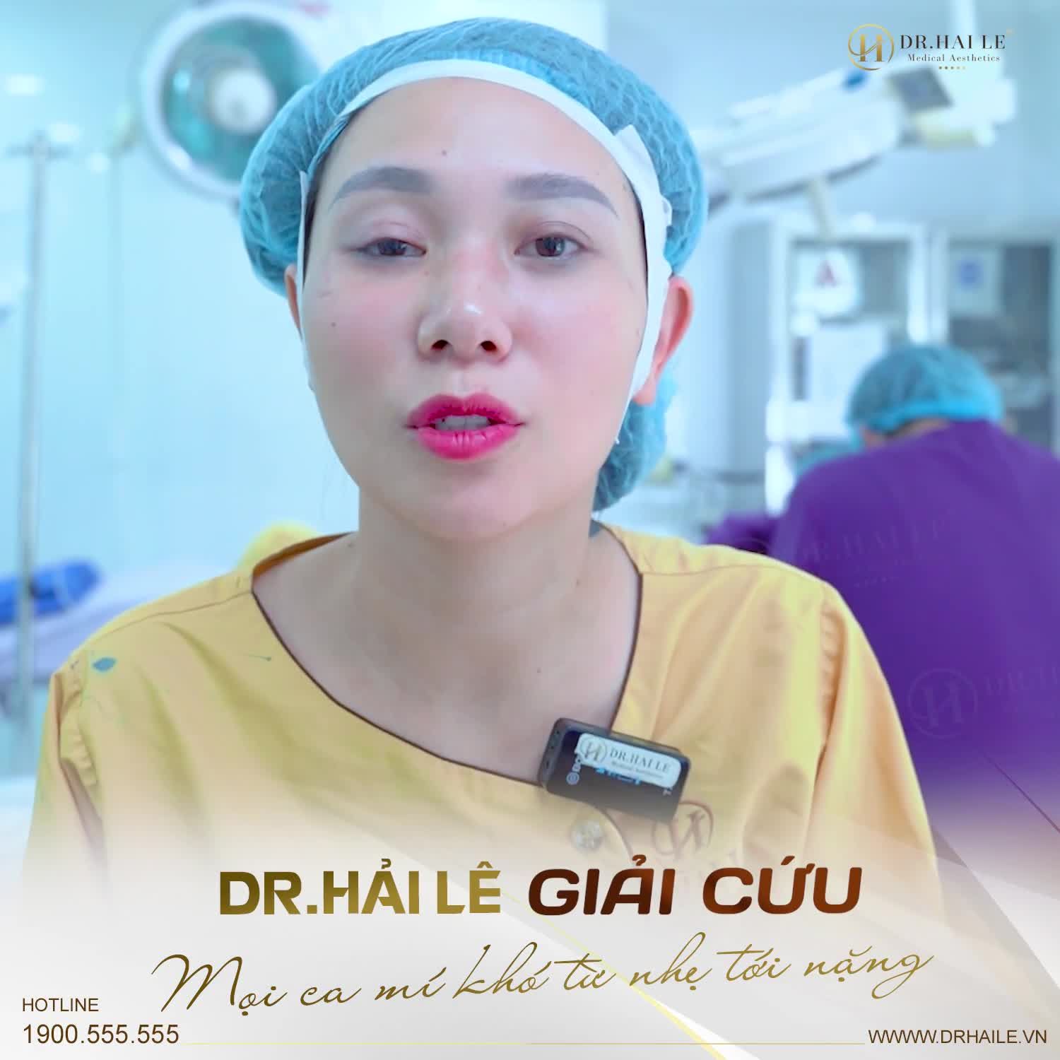 Chúc mừng em với kết quả phẫu thuật chỉnh hình mí mắt thành công.