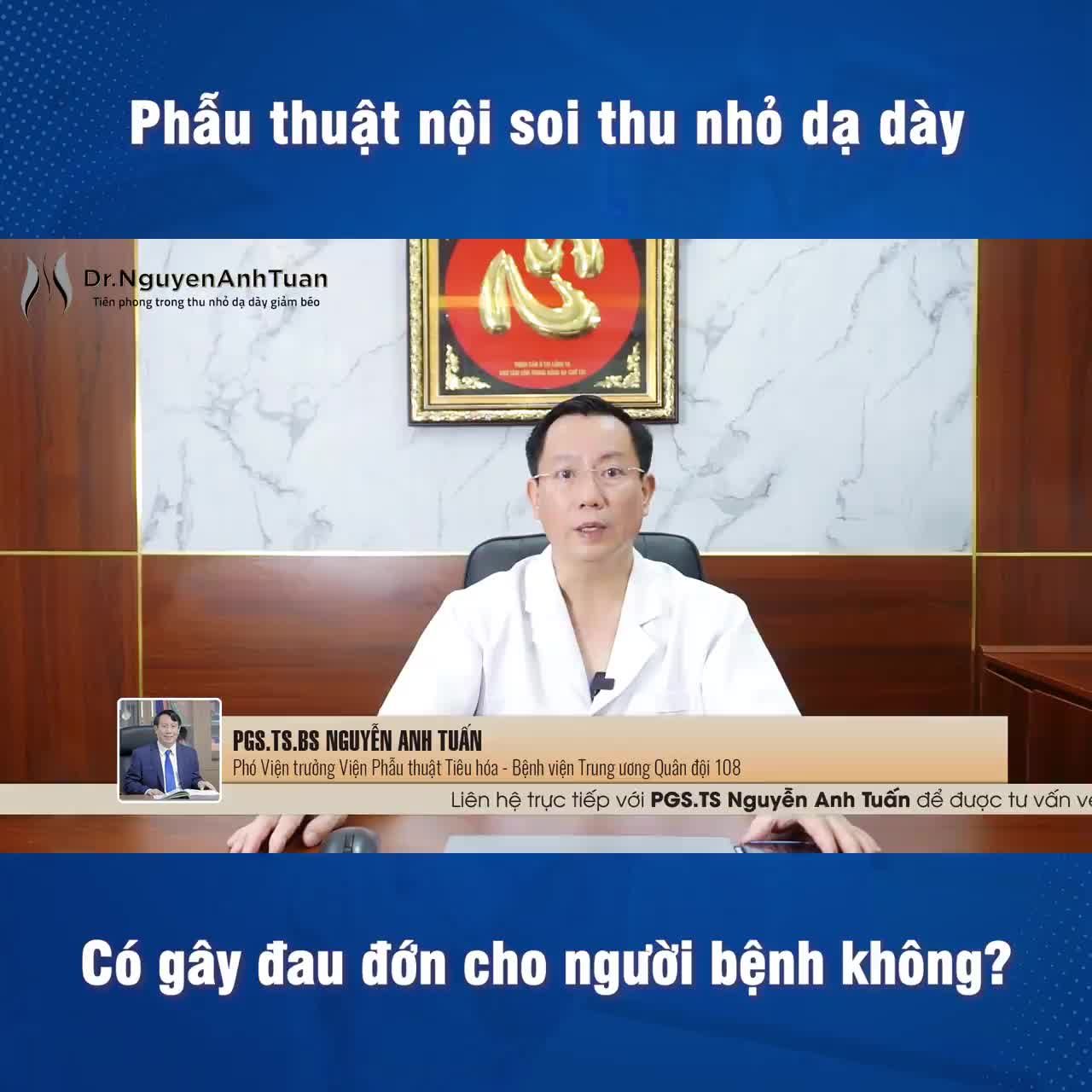 Phẫu thuật thu nhỏ dạ dày giảm béo bằng phương pháp nội soi có gây đau đớn cho bệnh nhân không