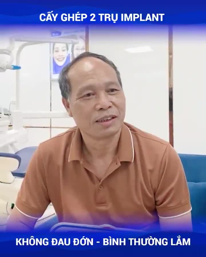 CẤY 2 TRỤ IMPLANT CÓ ĐAU KHÔNG