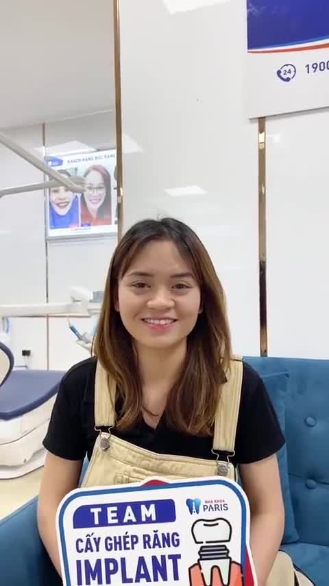 KH sau khi cấy ghép Implant Dentium Hàn tại Nha khoa Paris Bắc Ninh