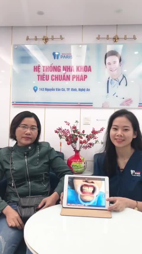 KH sau khi tẩy trắng răng tại NK Paris - CN Vinh