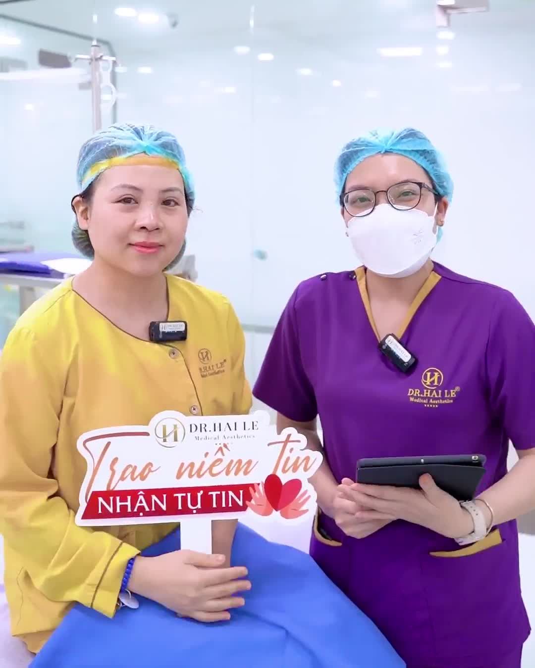 Khách hàng chia sẻ cảm nhận sau thực hiện Combo Nâng mũi + Cắt mí tại Dr.Hải Lê