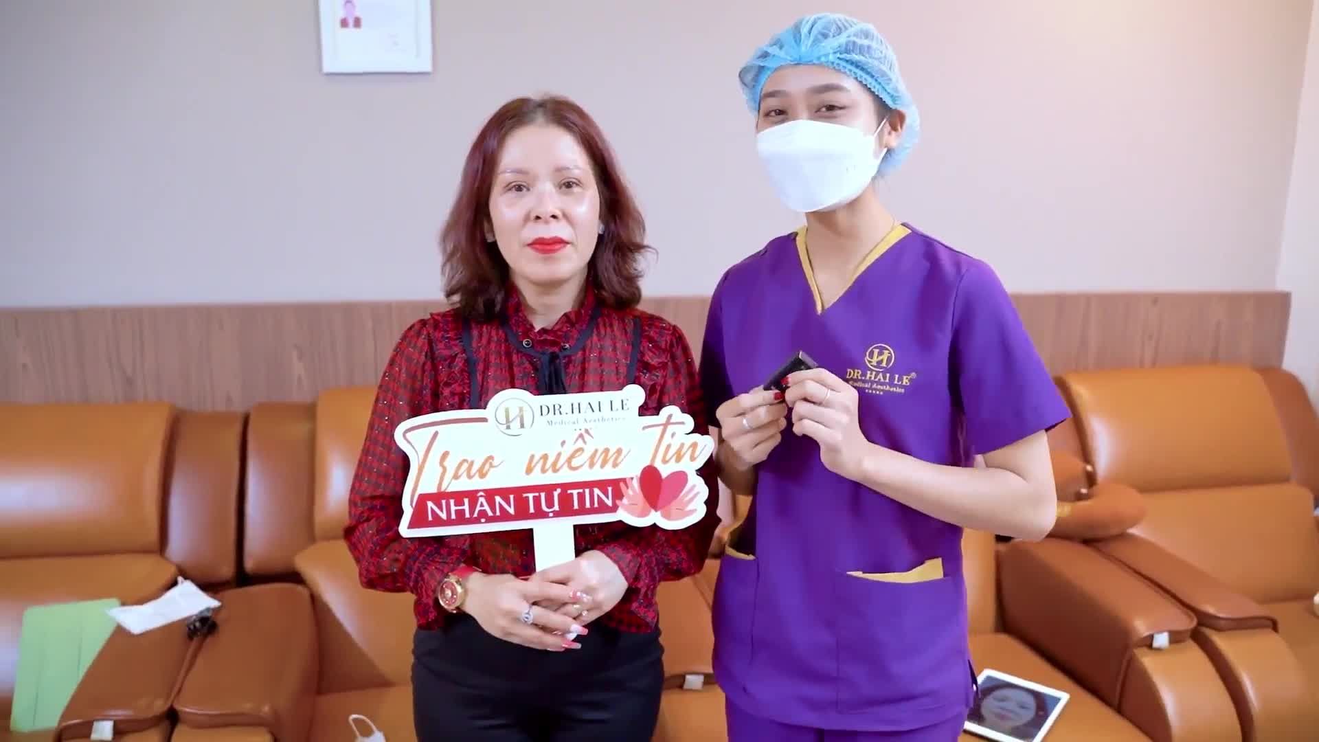 Chiêm ngưỡng ngay "tác phẩm" sau  khi nâng cung mày + cắt mí lấy lại sự hồi xuân của chị khách hàng dưới đây để cùng thấy được sự thây đổi