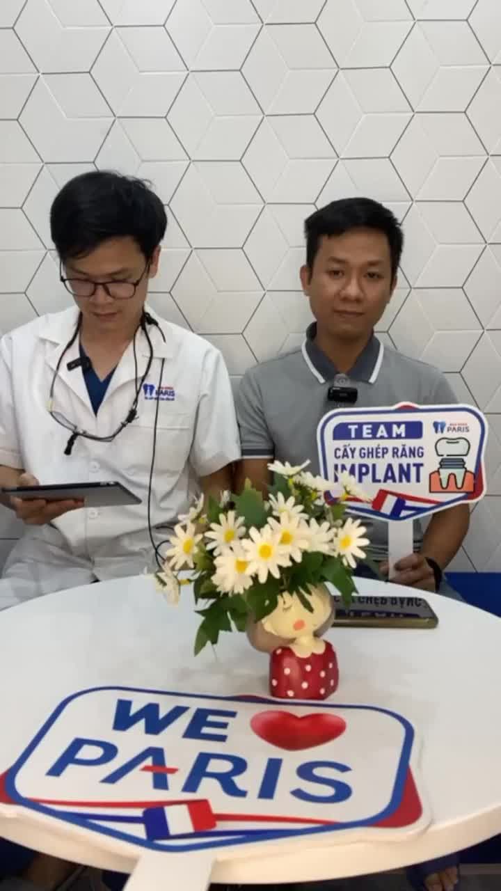 Gặp gỡ vị khách hàng sau khi phục hình răng sứ trên Implant tại Nha khoa Paris - Chi Nhánh Đà Nẵng