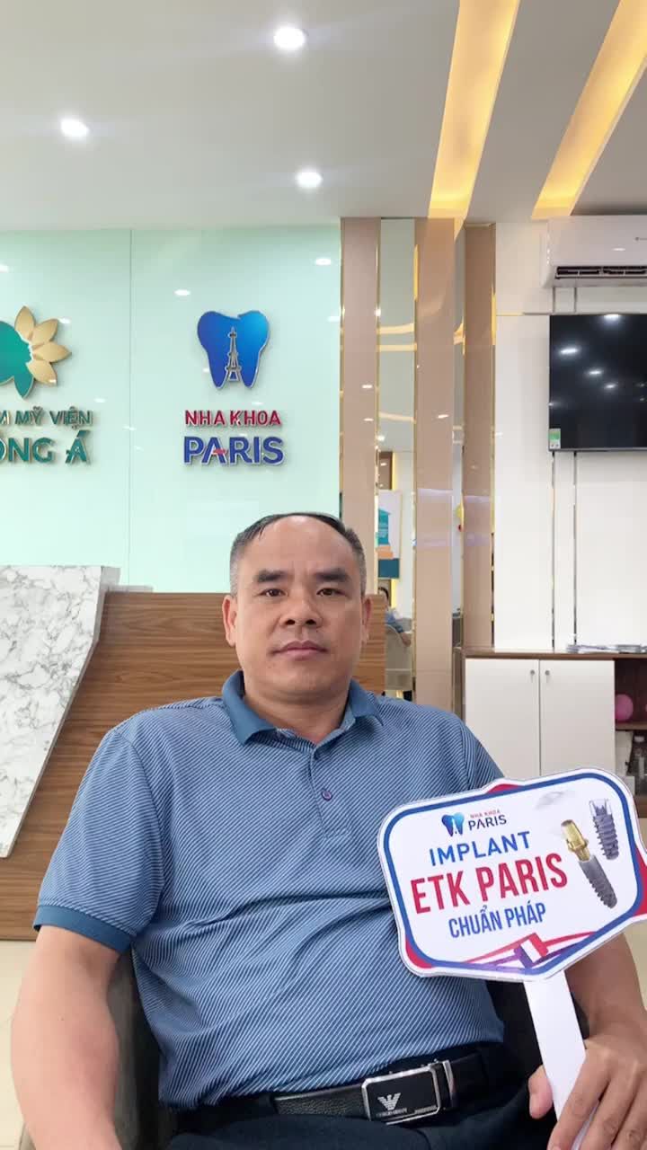 Khách hàng sau quá trình cấy ghép Implant tại Nha khoa Paris Bắc Ninh