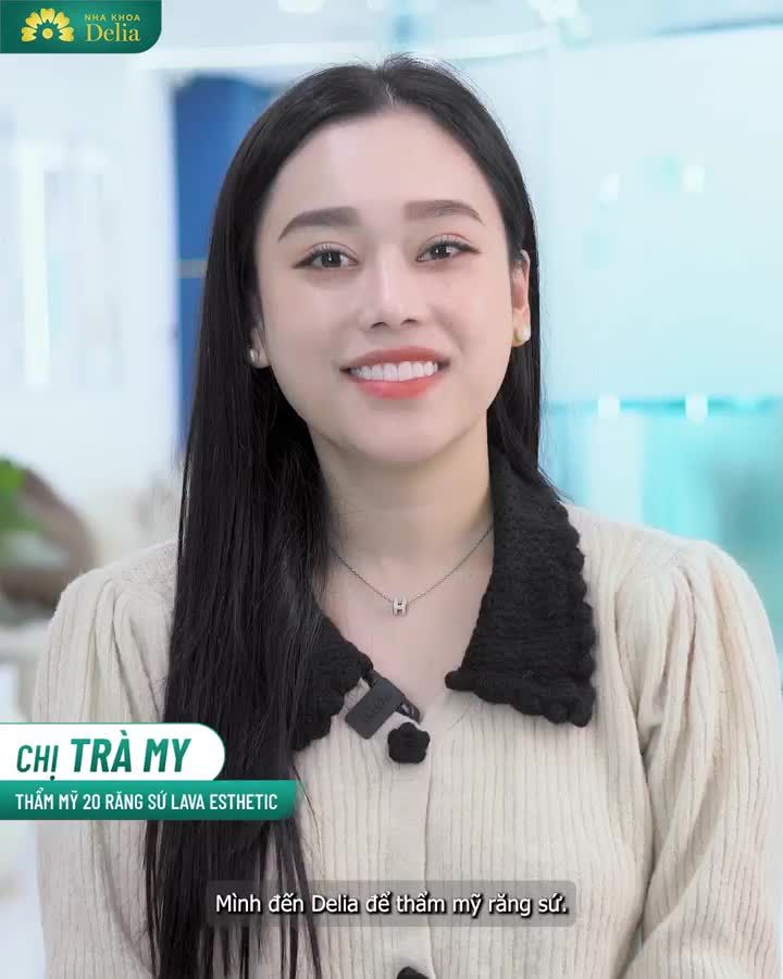 Chị Trà My sau thẩm mỹ răng sứ tại Delia