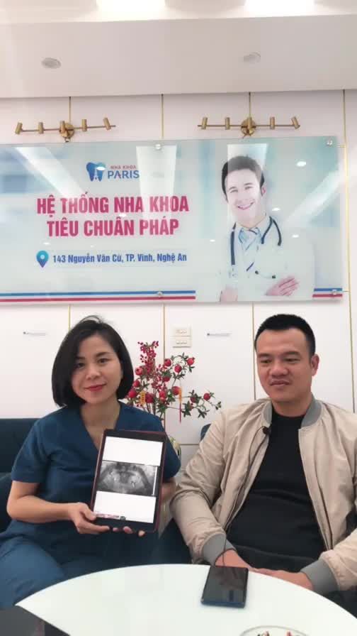 KH sau khi phục hình răng sứ trên implant tại Nha khoa Paris- Chi Nhánh Nghệ An