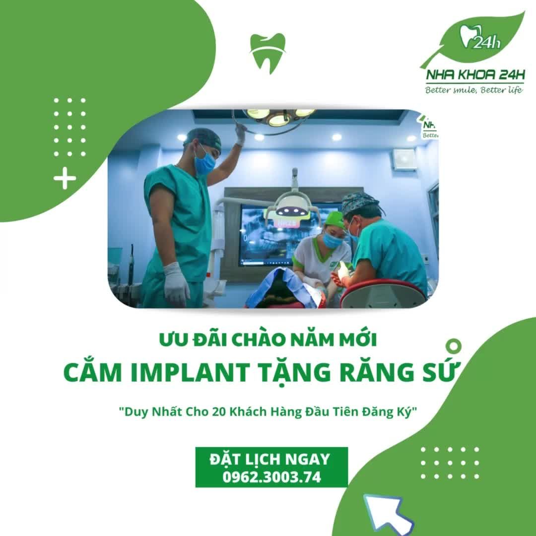 TRỒNG RĂNG IMPLANT TẶNG RĂNG SỨ CAO CẤP CỦA ĐỨC