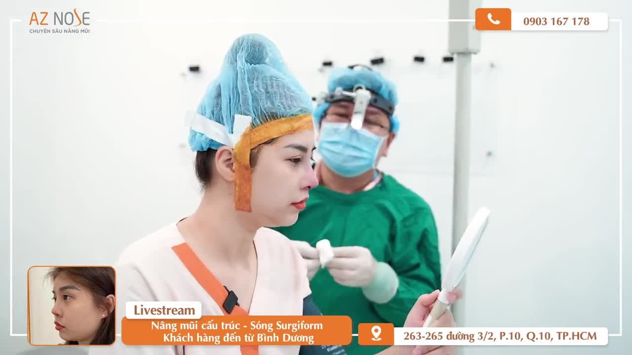 Tạo hình dáng mũi cao bay trẻ trung với phương pháp cấu trúc