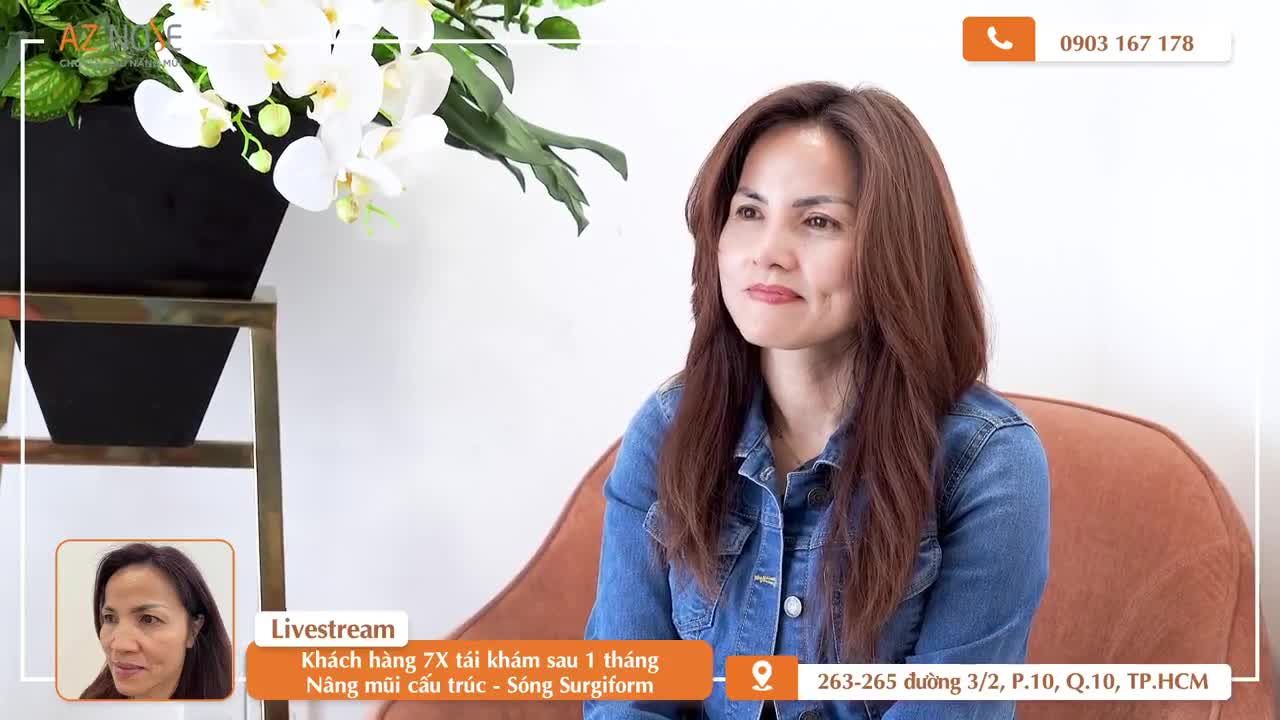 Khách hàng Việt Kiều rạng rỡ sau 1 tháng nâng mũi