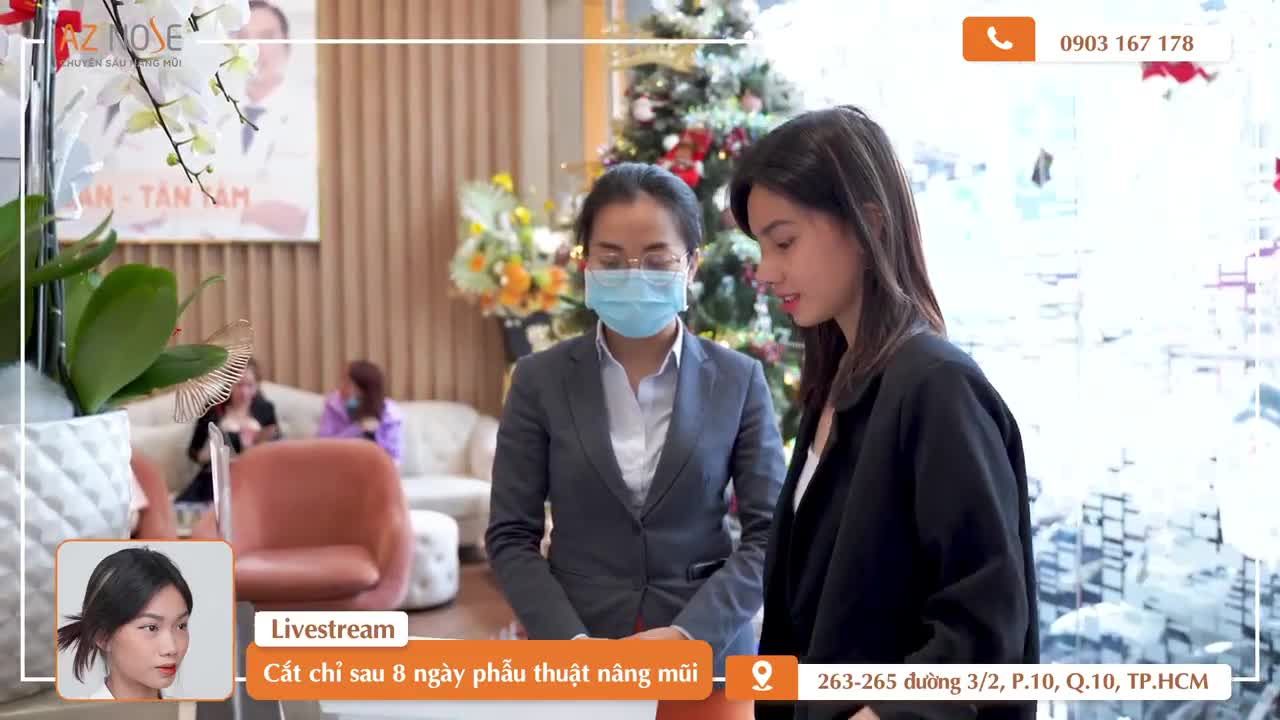 Tái khám sau 8 ngày nâng mũi cấu trúc - sóng Surgiform