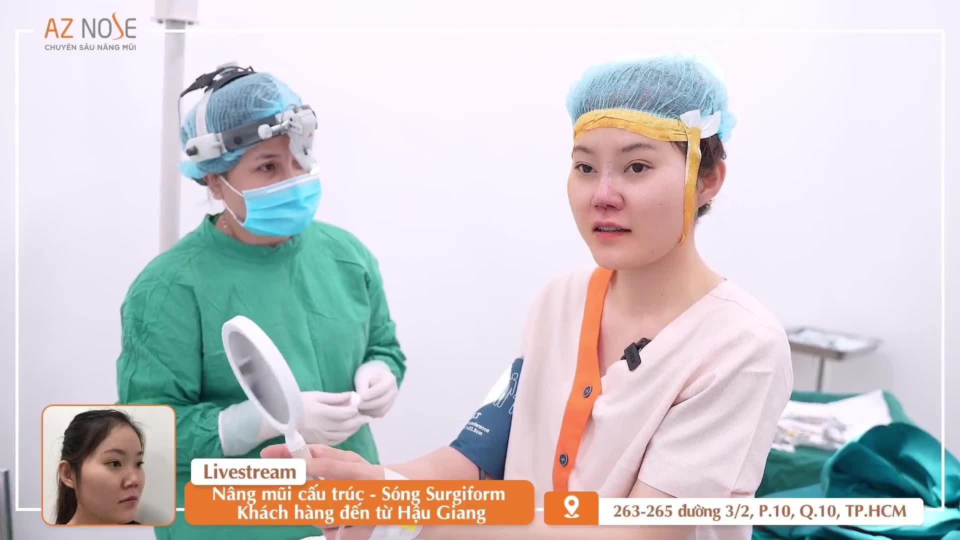 Khắc phục mũi th.ấp - ng.ắn cho khách hàng đến từ Hậu Giang
