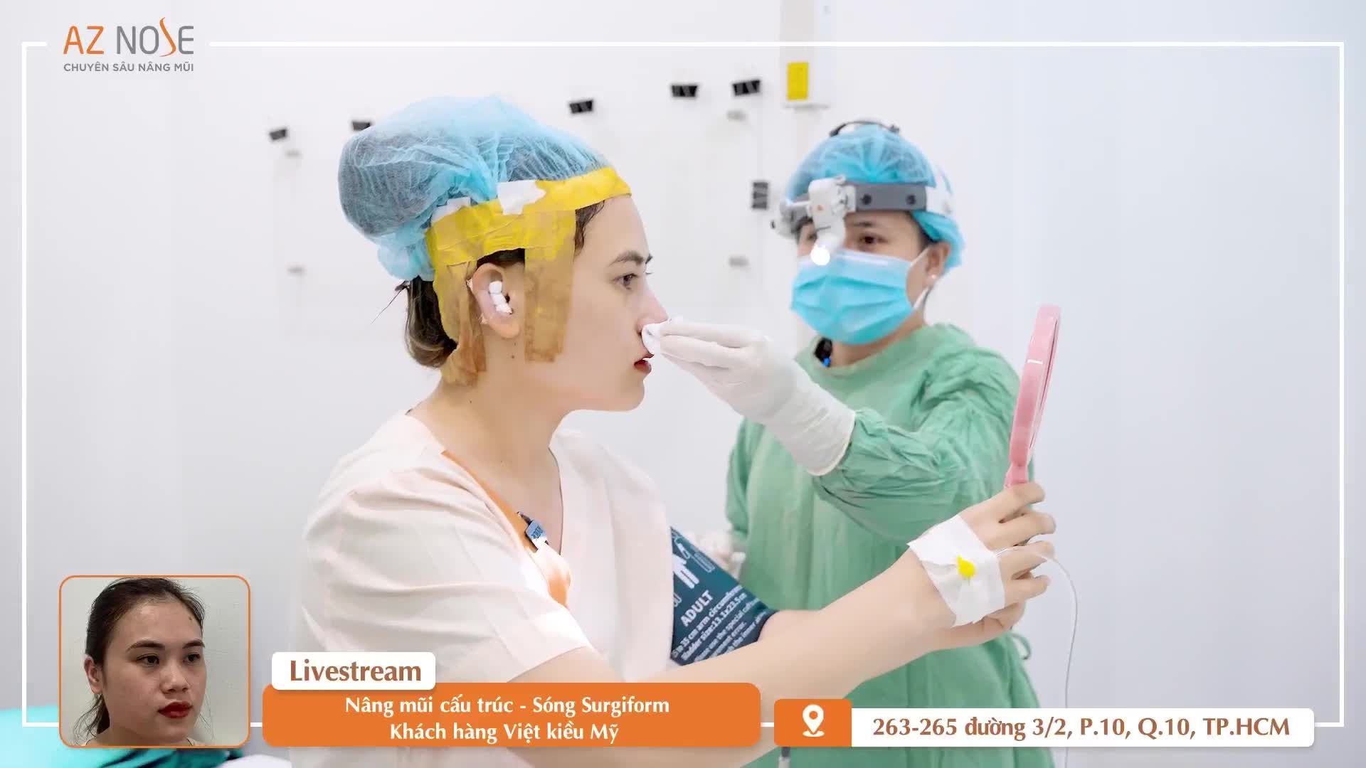 Khách hàng Việt Kiều Mỹ ưng ý với dáng mũi Sline cao vừa