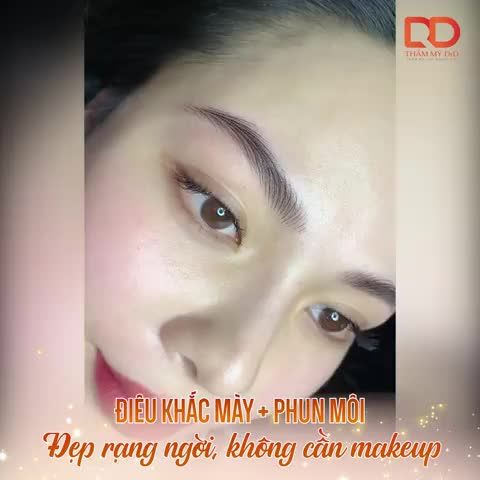 Điêu khắc mày + phun môi = đẹp rạng ngời không cần makeup!