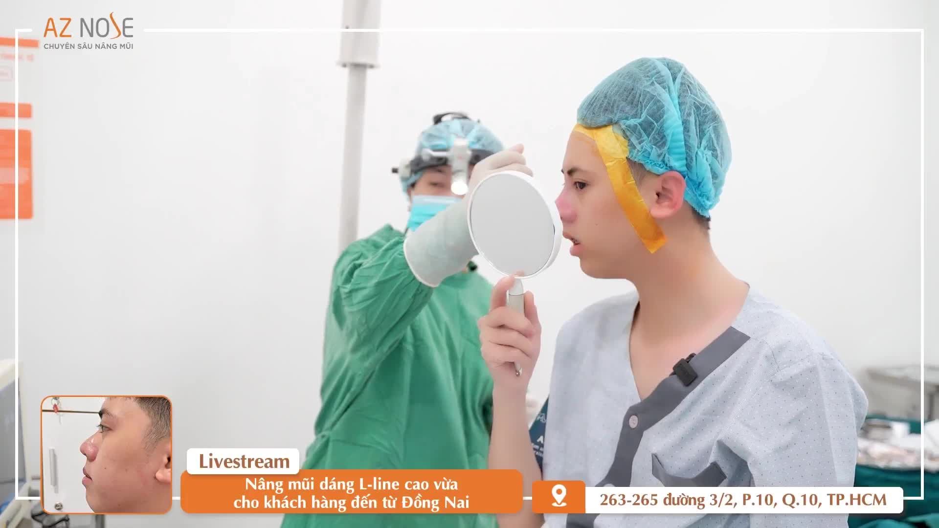 Dáng mũi L-line cao vừa cho khách hàng nam 2K