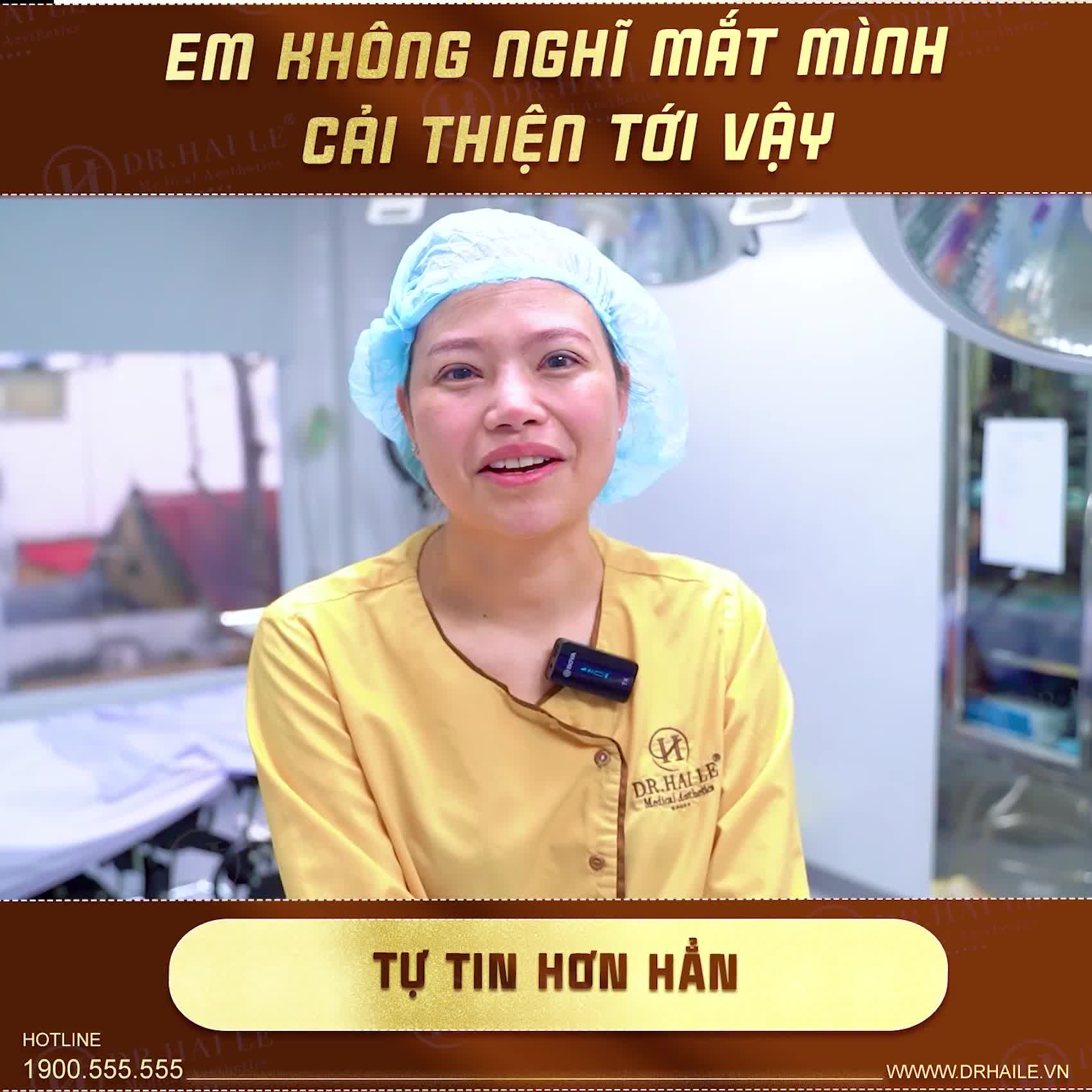 "Em không nghĩ mắt mình có thể cải thiện tới vậy....em bất ngờ lắm!"