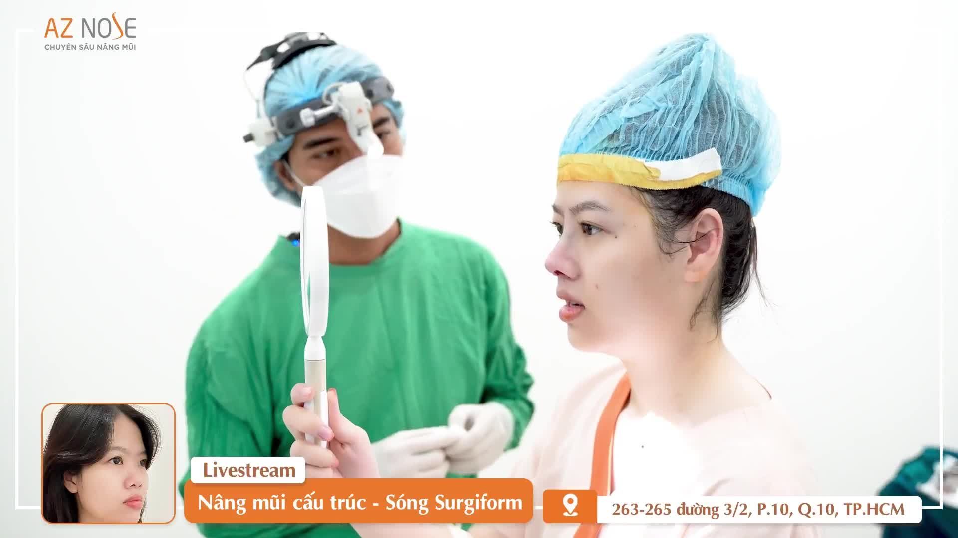 Khắc phục mũi th.ấp - ng.ắn sau hơn 2 giờ phẫu thuật