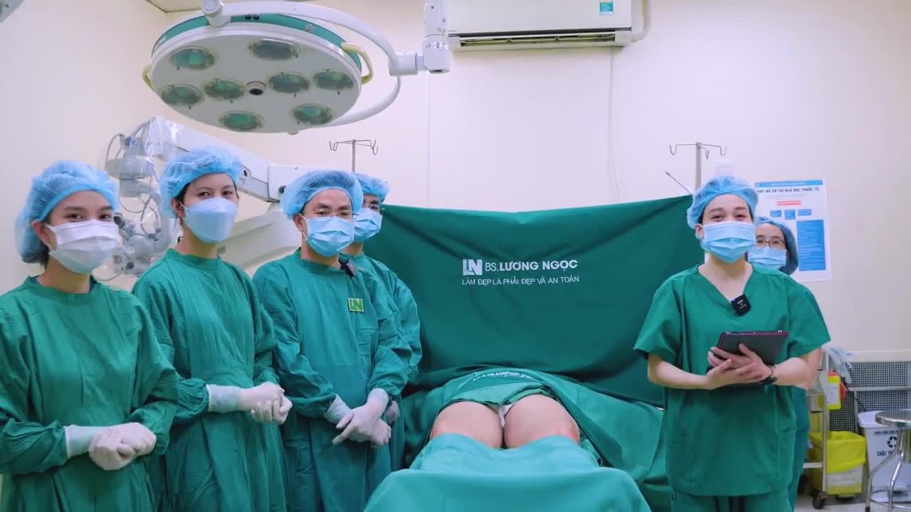Hoàn thành ca thực hiện giảm mỡ đùi cho trường hợp Khách hàng