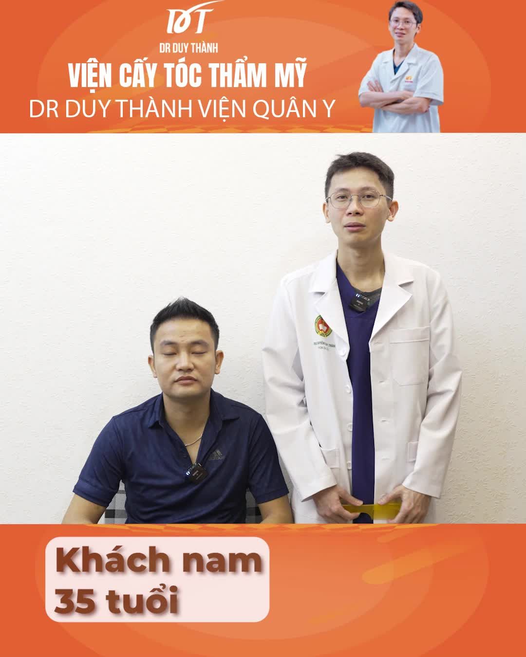 Dr Duy Thành phân tích case cấy tóc sau 5 tháng, khách nam 35 tuổi Hà Nội