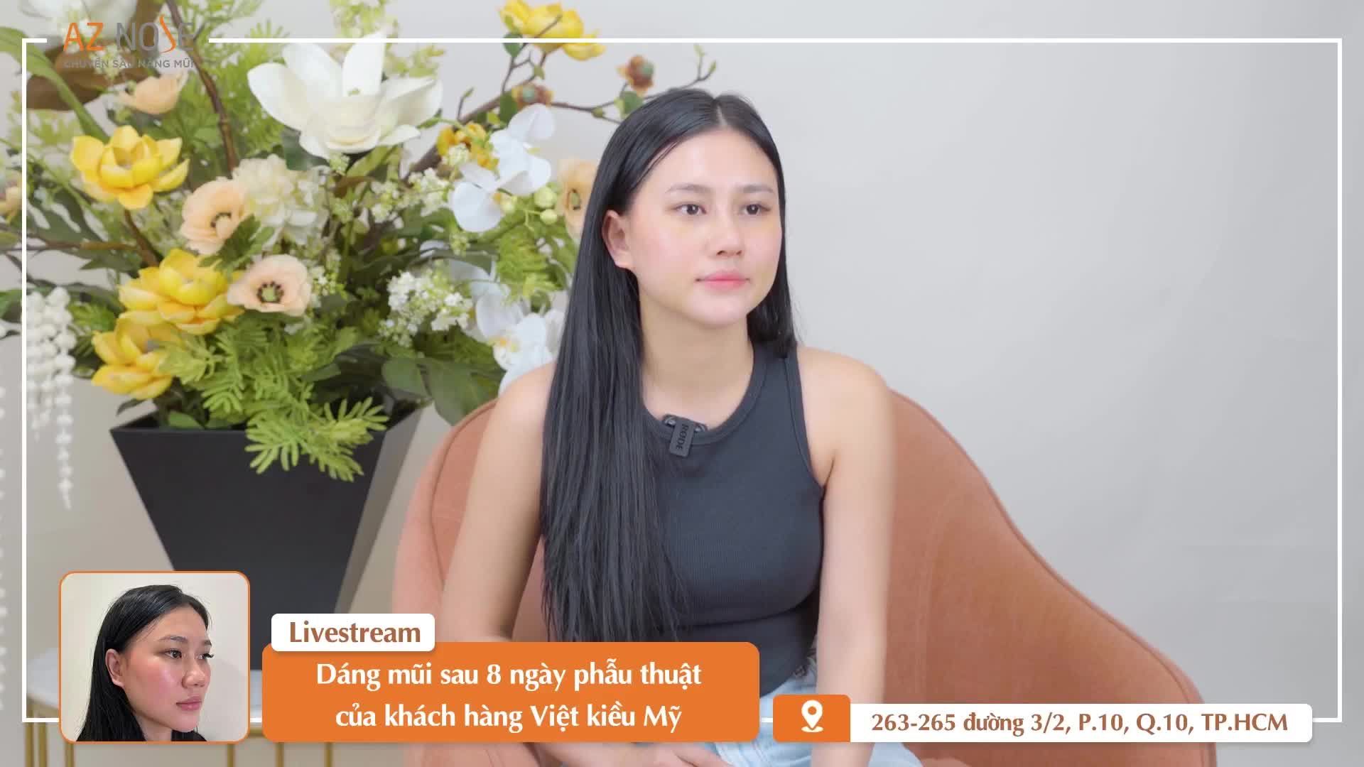 Dáng mũi vào form đẹp sau 8 ngày / khách hàng Việt kiều Mỹ