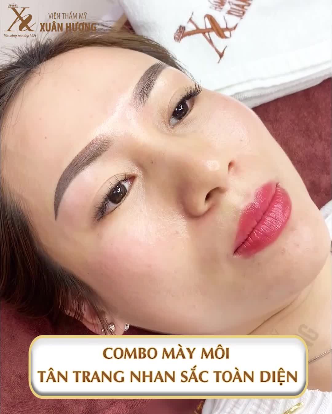 Khách hàng phun môi, phun mày và lần này thêm cả phun mí