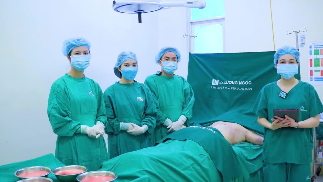Hoàn thành ca thực hiện hút mỡ tay lưng và nách cho Chị H