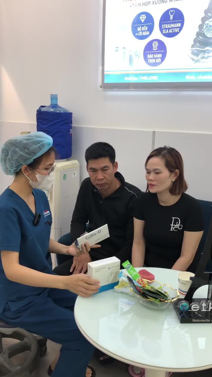 Hướng dẫn và phân tích công khai thông tin trụ trước khi cấy ghép 2 trụ Implant Dio tại Nha khoa Paris - Chi Nhánh Hải Phòng