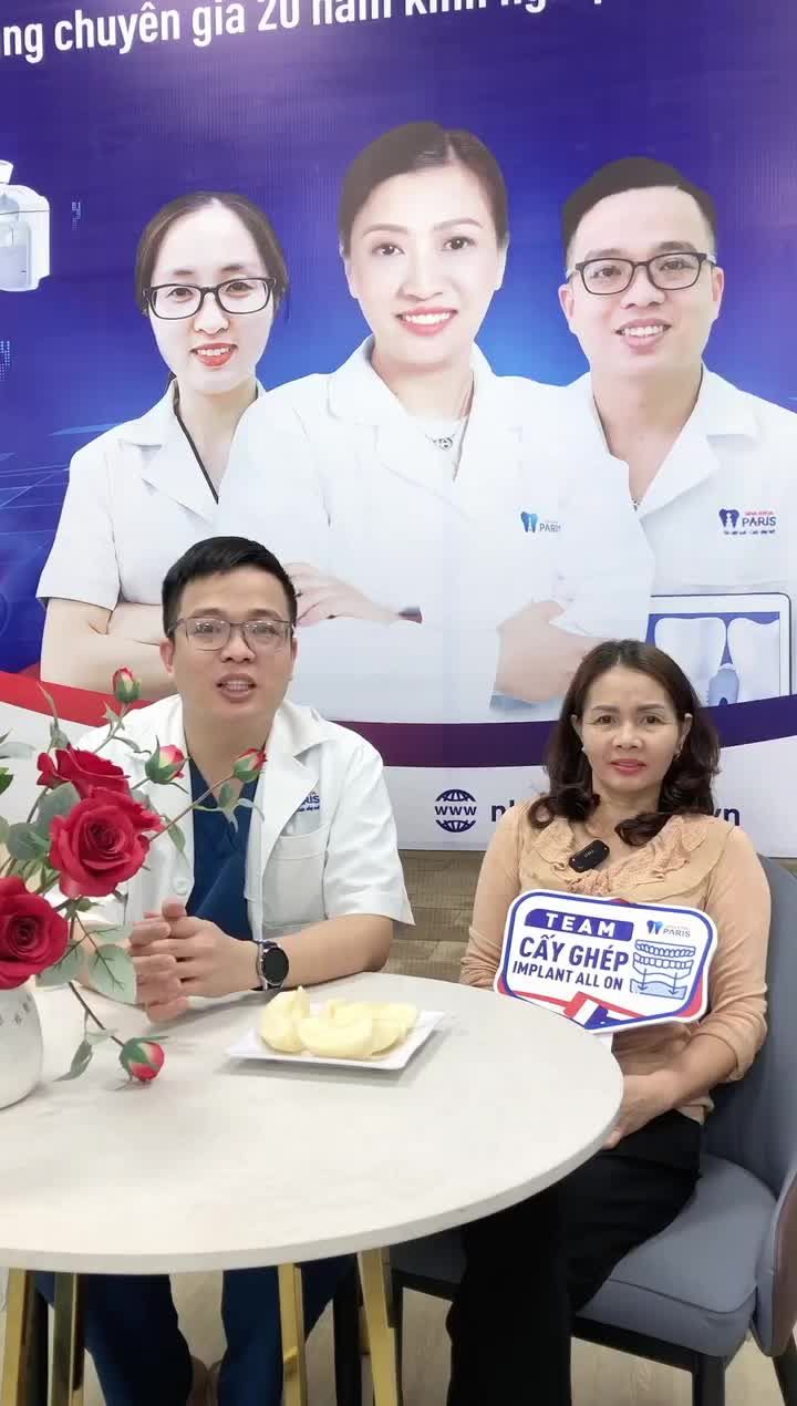 XÚC ĐỘNG NGHẸN NGÀO SAU KHI CẤY GHÉP VÀ LÊN RĂNG ALL ON 4 - 2 HÀM