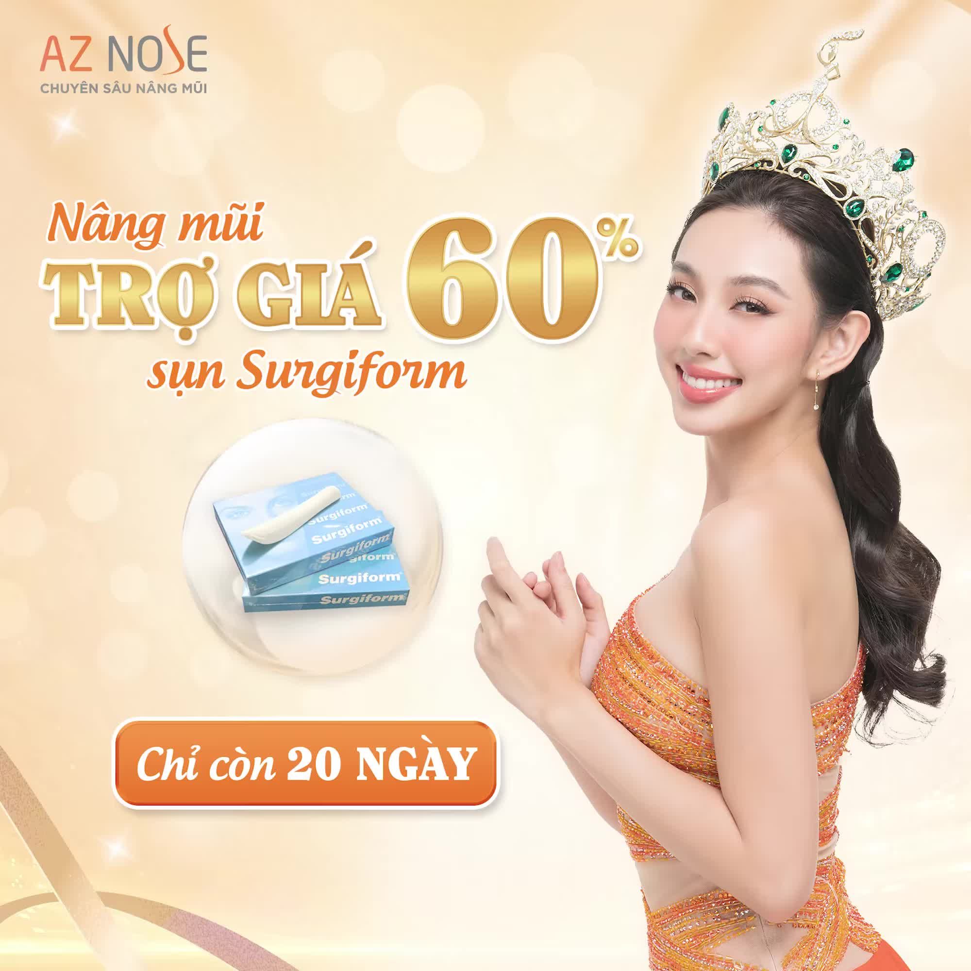 CHỈ CÒN 20 NGÀY Nâng mũi trợ giá 60% sụn SURGIFORM