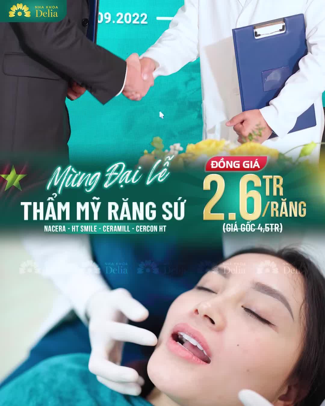 Mừng Đại Lễ 30/4 - 1/5  Trợ giá 2.6 triệu/Răng sứ từ hãng